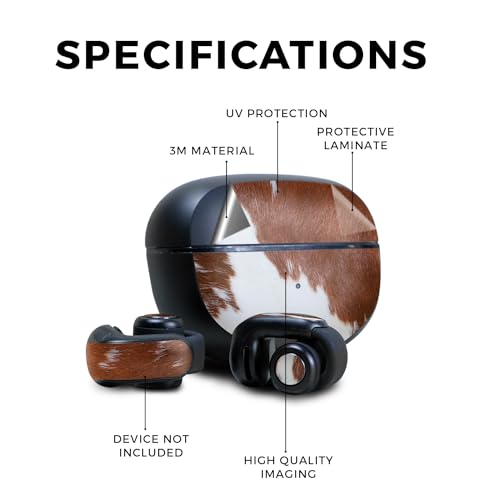 Image of Skin Compatible with Bose Ultra Open Earbuds - Cow Hide - Premium 3M Vinyl Protective Wrap Decal Cover - Easy to Apply | Crafted in The USA by MightySkins