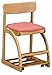 カリモク デスクチェア・学習チェア・学習椅子/学習チェア 幅480mm ピュアオーク色 張地カラー:P)ピーチピンク