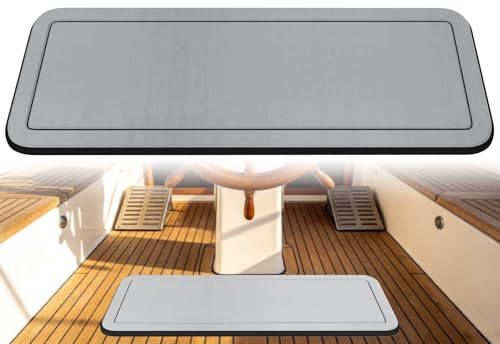 Nalwort 20mm EVA Foam Helm Station Pad Non Slip Boat Standing Mat Boat Helm Pad with Adhesive Backing Anti Fatigue Boat Console Floor Mat 36 L x 14 W Gray