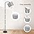 BoostArea Dimmable Floor Lamp for Living Room,Arc Sofa Lamps with Remote Control,Stepless Dimmable & Colors Temperature 2700k-6500k,67 in,Tall Modern Standing Lamp for Bedroom Study Room Office,Grey