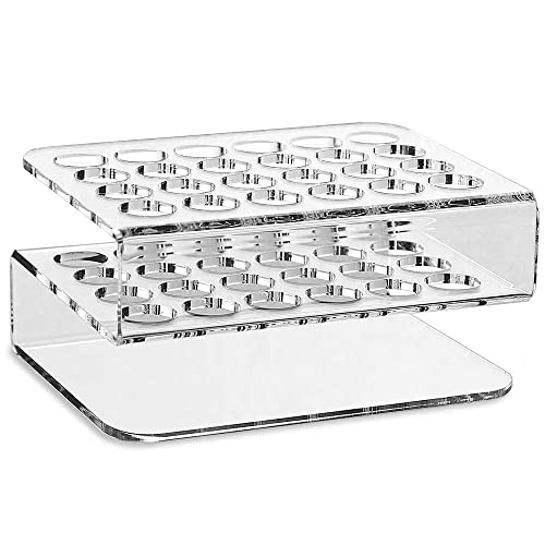 24 Trous porte-éprouvettes en acrylique pour décoration transparent ✓ ✓ plusieurs tailles, 24-Loch S-Rack - Ø 16.5mm Cover
