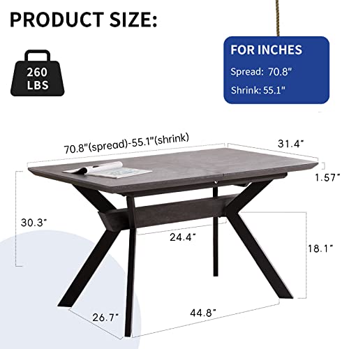 Zckycine Dining Room Table Set 6-8 Person Kitchen Table And Chairs Modern Extendable Dining Table (1Table) #TOP4