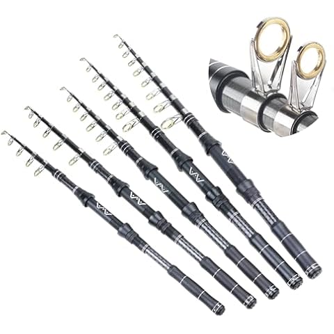 1 Piece Model YG016 1.8M 2.1M 2.4M 2.7M 3.0M Multifunction Telescopic Fishing Rod Carbon carp Rod Portable Travel for Fresh Salt Water Trout Spinning Rod Pesca(2.1M) Cover