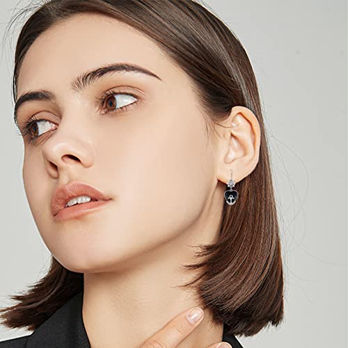 Mermaid Earrings Sterling Silver Rose Gold/Gold Bow Earrings Dangle with Pink Mermaid Hoop Earrings Halloween Christmas Bow Mermaid Jewelry Gifts for Women Girls4