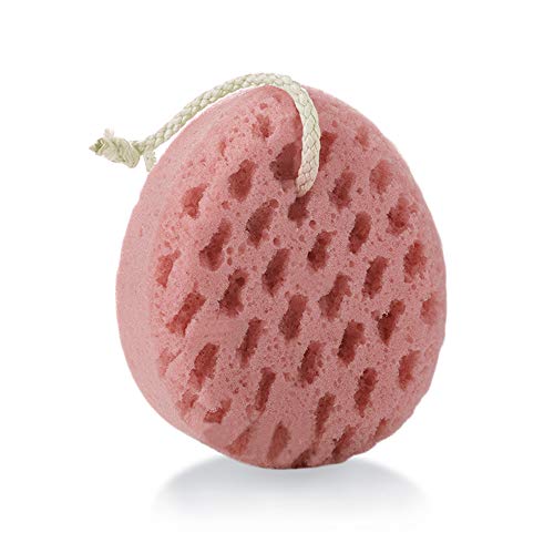 Bath Sponge, Body Shower Sponge for Women Men, Bath Body Exfoliating Sponge (Pink)