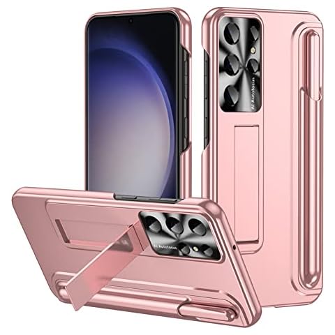 Gadget-Park Galaxy S23 Ultra Case, Rugged Case Built-in Kickstand and S Pen Holder with Stylus Pen, Compatible with Samsung Galaxy S23 Ultra 5G(2023 Release) (Rose Gold) Cover