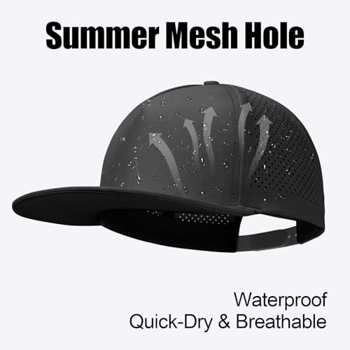 Image of M /L /XL /XXL Oversize Flat Bill Baseball Cap for Men Women Quick Dry Snapback Hats Summer Mesh 5 Panel Cap