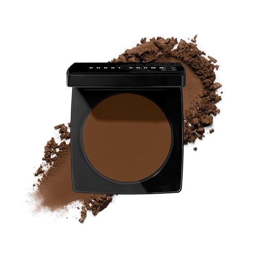 Bobbi Brown Sheer Finish Pressed Powder | Oil-Absorbing, Mattifying Setting Powder for All-Day Shine Control | Includes Puff, 0.32 Ounce, Warm Espresso