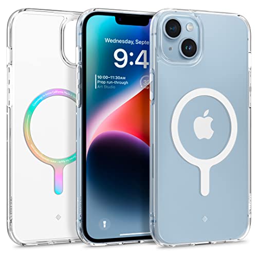 Caseology by Spigen Capella Mag Back Cover Case Compatible with iPhone 14 (TPU and Polycarbonate|Clear White)