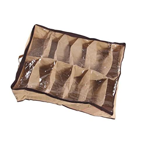 12 Parejas ordenadas Debajo de la Cama Tela no Tejida Almacenamiento de Zapatos Organizador Titular de la Caja Armario Bolsa Caja Zapatillas Racks Cover