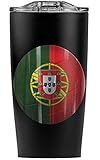Logovision Portugal Soccer Ball Futbol Football Stainless Steel 20 oz Travel Tumbler, Vacuum Insulated & Double Wall with Leakproof Sliding Lid | Great for Coffee/Hot Drinks and Cold Beverages