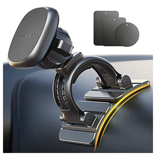 LISEN Phone Holder Car Magnet, [6 Strong Magnets] Magnetic Phone Car Holder [3M Adhesive] Magnetic Phone Holder for The Car [360° + 180° rotatable] Car Phone Holder Magnet for iPhone Samsung