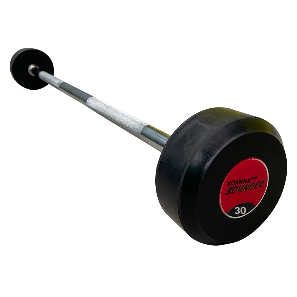 Konark Rubber Coated Fixed Weight Lifting Straight Gym Rod/Barbell 30KG Internal Dia 30MM-image-15