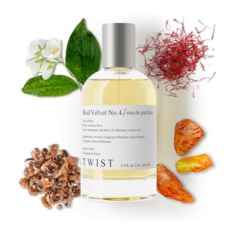 Twist - Red Velvet No. 4 - Eau De Parfum Inspired by MFK Baccarat Rouge 540, Long-Lasting Perfume For Women & Men, Paraben Free, Vegan, Clean Ingredients, Unisex - Spray 100 ml | 3.4 fl. oz. Cover