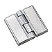 Zinc Alloy Hinges, Stainless Steel Cover Plates Industrial Electrical Control Cabinet Hinges Heavy-Duty Door Hinges 1Pcs(Small)