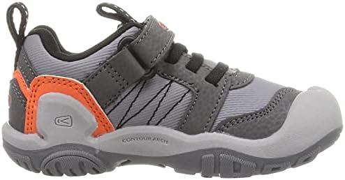 KEEN Knotch Peak Alternate Closure Lightweight Durable Sneakers, Magnet/Safety Orange, 5 US Unisex Big Kid | Image 5