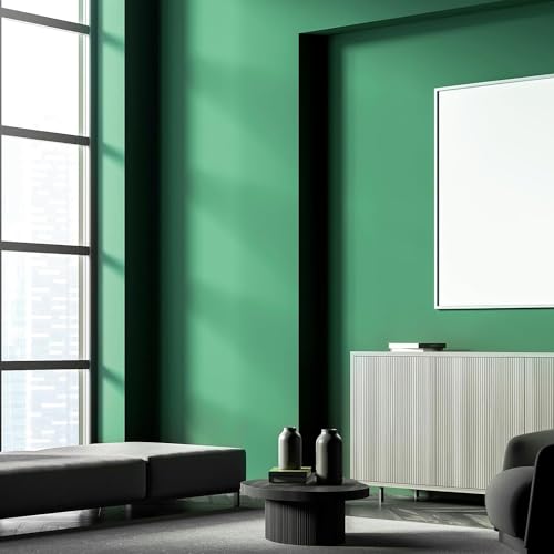 Image of Dark Green Solid Matt Peel and Stick Wallpaper Contact Paper Wallpaper Modern Self Adhesive Wallpaper Decorative Removable 12 x 48 Inch