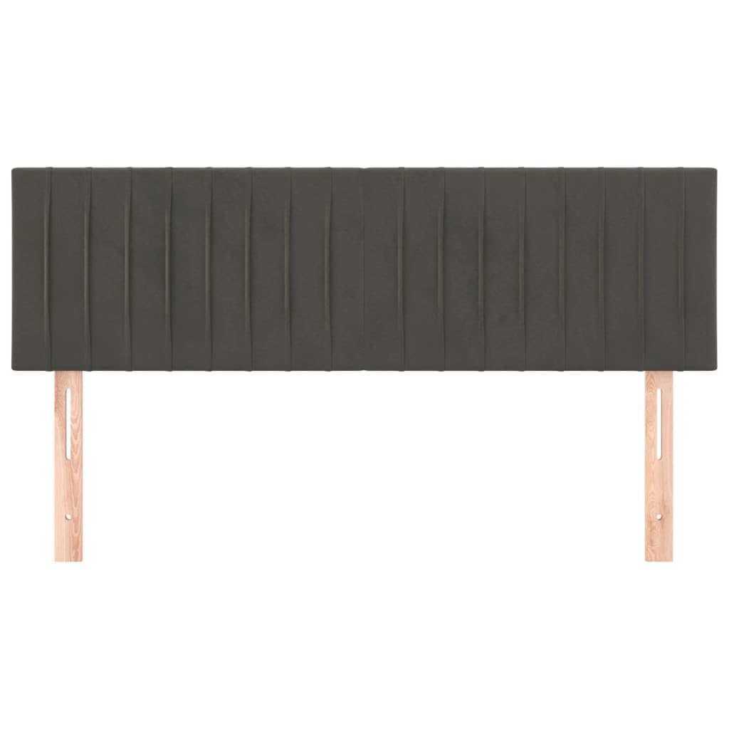 vidaXL Têtes de lit Gris foncé 144x5x78/88 cm Velours