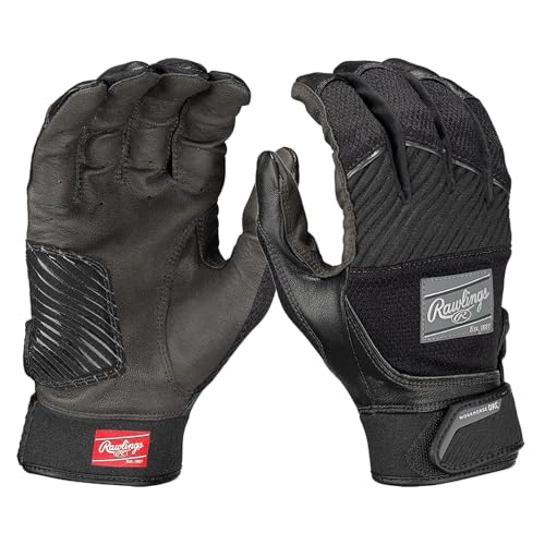Rawlings Workhorse OKC Fastpitch Softball-Schlaghandschuhe, Schwarz, Größe XL