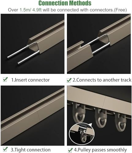Rail de rideau durable et élégant pour brise-vue Idéal pour balcons, baies vitrées, hôtels et bureaux Installation facile