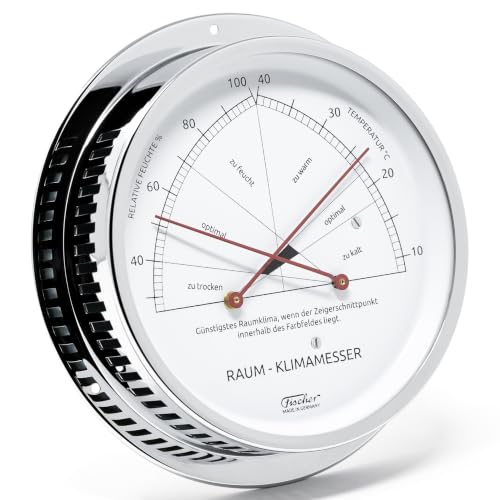 Fischer 5091-47, Raum-Klimamesser, Messing, Thermohygrometer, Messstation