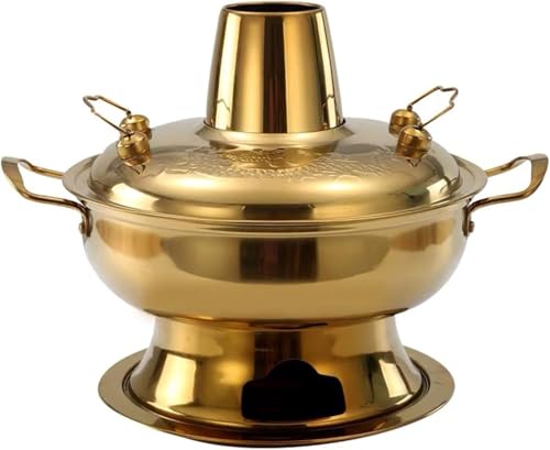 Olla tradicional china de cobre para hot pot 34 cm miniatura 1