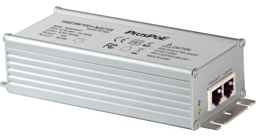 10Gb PoE++ Injector 90W, 10G/5G/2.5G/1 Gigabit Rate Auto-Adaptive, IEEE802.3BT /802.3at / 802.3af Compliant, Aluminum Case, Up to 95W POE Power Adapter Replace for TRENDnet TPE0319GI, TPE-318GI