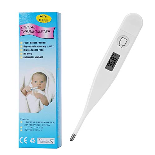 Thermometer for Fever, Digital Thermometer Rectal Oral Basal Body Thermometer for Adults