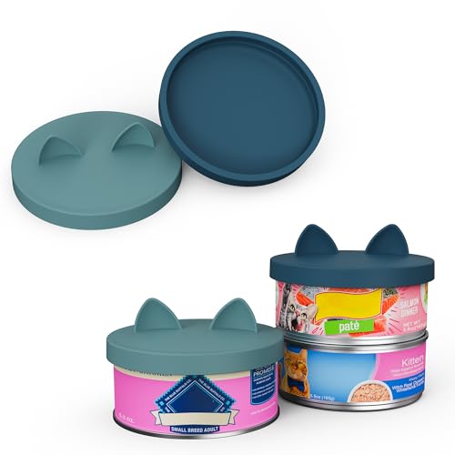 OHMO Silicone Pet Food Can Lids, 3.3" Can Covers for Human&Pet Food, 2pcs