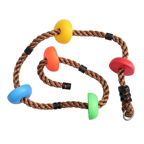 JOINPAYA 1pièce Corde à Grimper Ronde pour Garçon Fille Jouet Extérieur Sécurisé pour Jardin Développement De Équilibre Coordination