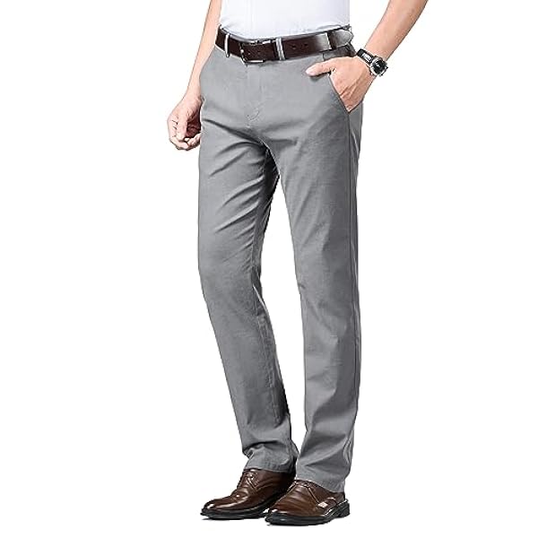 ziilay Snygga lätta sommarbyxor, stretch, affärsklädsel med bambufiber, linne, män, tygbyxor