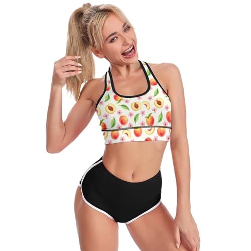 Image of Womens Comfortable Sports Bra Workout Tank Tops Racerback Fitness Gym Bra for Yoga Running