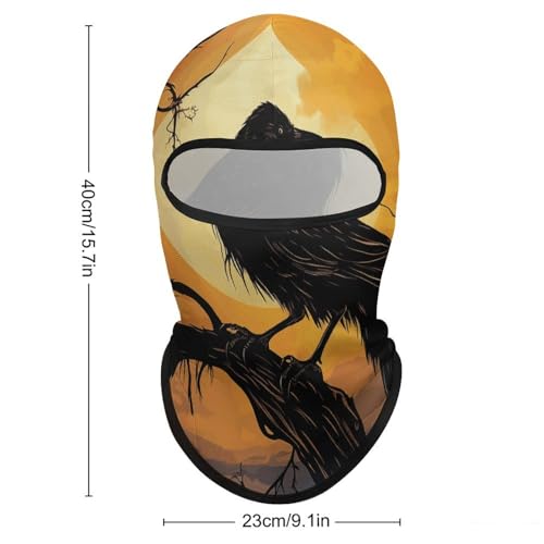 Balaclava Crow Máscara para Cara para Hombres y Mujeres Protección Solar Máscara de Cabeza Completa Transpirable para Senderismo, Ciclismo, Correr, Conducción miniatura 2