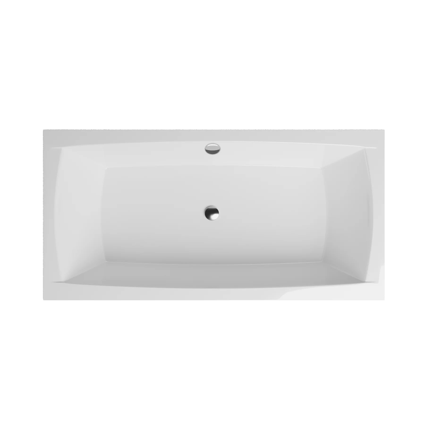 VBChome Badewanne 140x70 cm Weiß Acryl Schürze Wannenfüße Siphon Wanne Rechteckig Zentralen Abfluss Design Modern Ablaufgarnitur in Chrom Badewanne mit Schürze