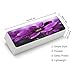 FodPand Purple Flower Glasses Cases Hard Shell Eyeglasses Case with Cleaning Cloth Magnetic Closure Leather Spectacle Cases Portable Travel Sunglasses Case Fashion Eyeglass Box