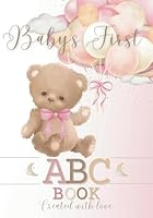Baby's First ABC Guestbook: We Can Bearly Wait Coloring Pages For Bear Girl Theme Baby Shower B0DG8FYF3K Book Cover
