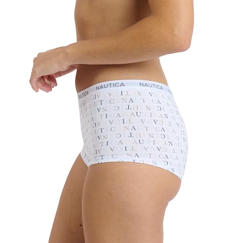 Image of Nautica Women's Cotton Boyshort Underwear Set, 5-Pack