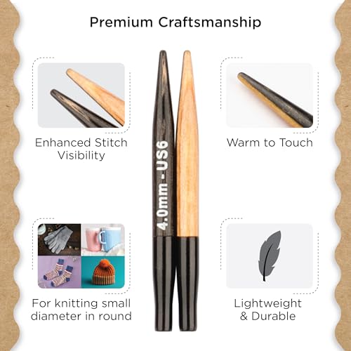Image of Knitter's Pride Day & Nite Mini Interchangeable Circular Needles 2 inch inch (5cm) - US Size 6 (4mm)