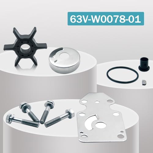Image of Outboard Water Pump Repair Kits for Yamaha 9.9 15 HP Outboard Engine Sierra 18-3433 63V-W0078-01