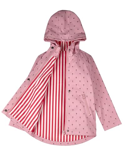 MeMoi Girls Flowers In Bloom Lined Raincoat with Attached Storage Pouch2