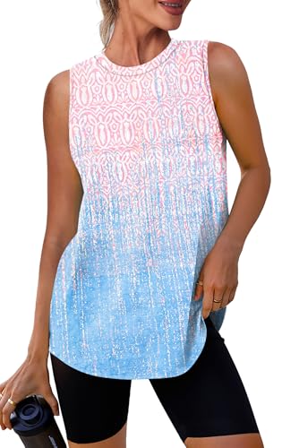 Image of Womens Workout Tank Tops Lightweight Sleeveless Shirts for Women Loose Fit Tops for Athletic Running Tennis Yoga