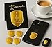 AlphaDesignLuxe 24K Gold Protection Stickers 6-Pack – Stylish Wellness Tags for Phones, Tablets & Electronics – Decorative Device Support Stickers