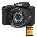 KODAK Pixpro AZ528 - Digitale Bridge-Kamera, 16 MP, 52X optischer Zoom, optische Bildstabilisierung, 3-Zoll-LCD, Full HD 1080p Video, Li-Ionen-Batterie - Schwarz