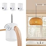Adcssynd 3 Pack Upgrade Ceiling Hooks for Hanging Lights, White Aluminum Swag Hook Super Load, Swag Hooks for Ceiling Light, Modern Hook for Hanging Lighting Fixture,Pendant Lights-Easy to Use