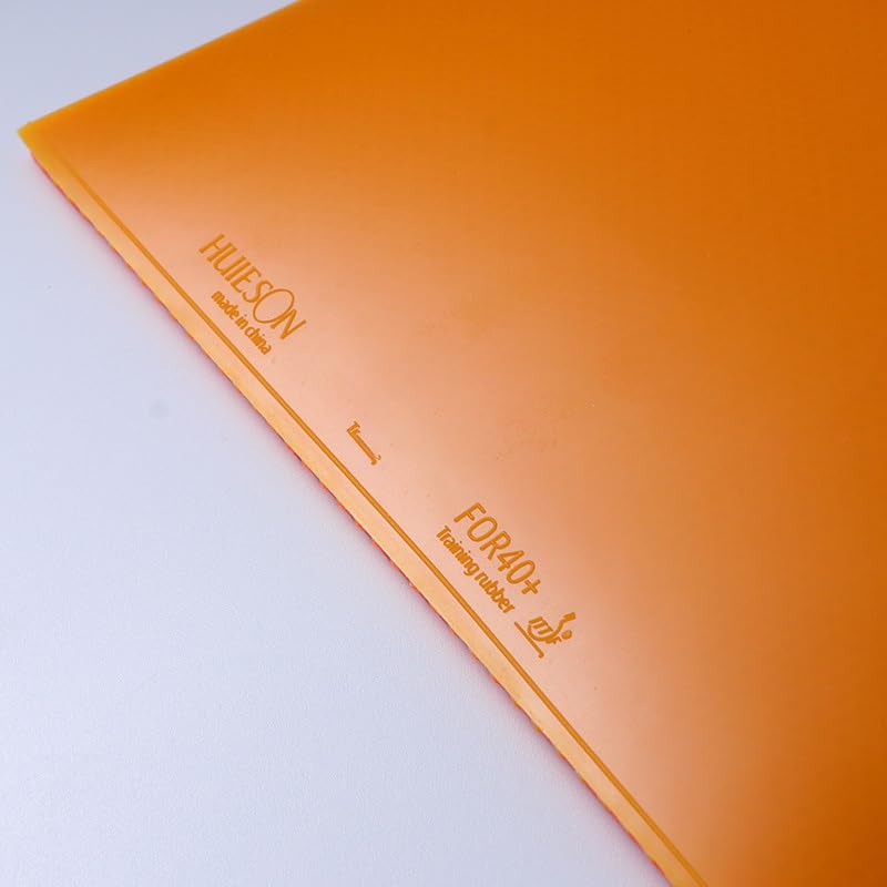 BBTISG Table Tennis Rubber Sheet, Thick: 2.1mm Professional ITTF Approved Sticky Ping Pong Racket Rubber Arc Attack for Training Competition (Yellow)