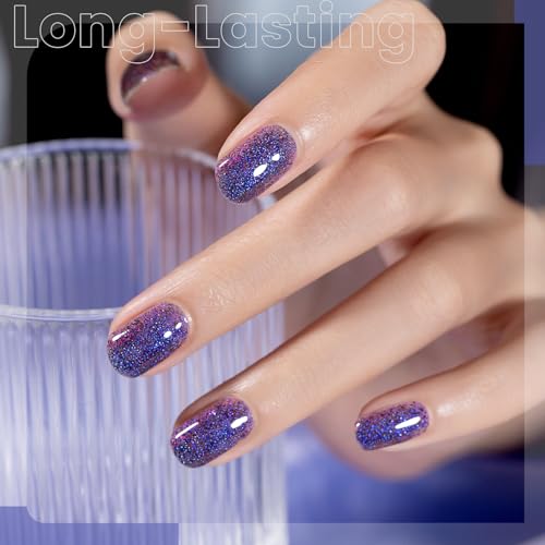 Esmalte de gel camaleón multichrome azul a morado 15ml miniatura 3