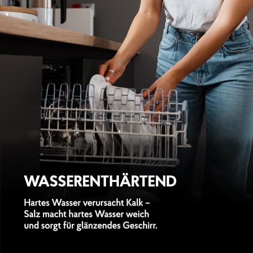Haka Regeneriersalz für Spülmaschinen, 2 kg, gegen Kalk- und Wasserflecken