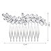 SWEETV Rhinestone Crystal Hair Accessories - Retro Bridal Hairpiece, Sparkly Side Comb for Brides, Bridesmaids, Women and Girls