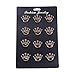 ULTNICE 12pcs Tiara Crown Brooch Pin Wedding Party Pageant Brooch (Gold)