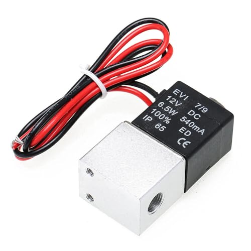 BIGTEDDY 12V 2 Way 1/4" DC Electric Solenoid Air Valve Normally Closed